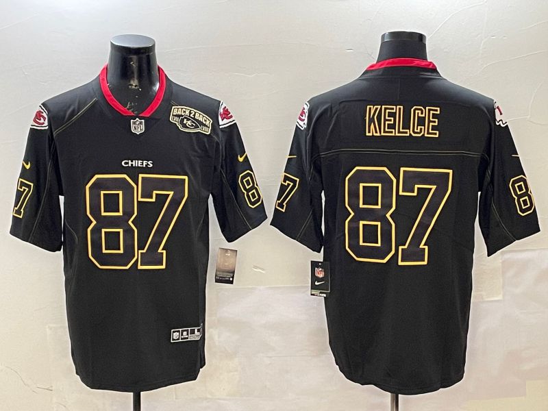 Men Kansas City Chiefs 87 Kelce Black Classic 2025 Nike Limited NFL Jersey style 5